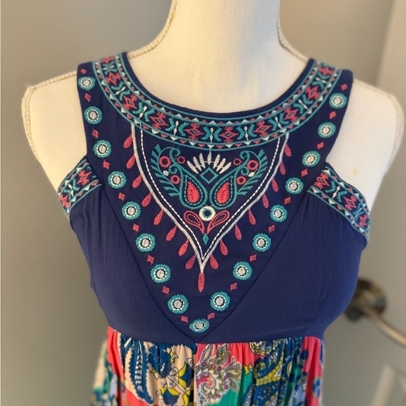 Flying Tomato colorful aztec boho tank maxi dress, M - Picture 2 of 10